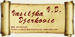 Vasiljka Đerković vizit kartica